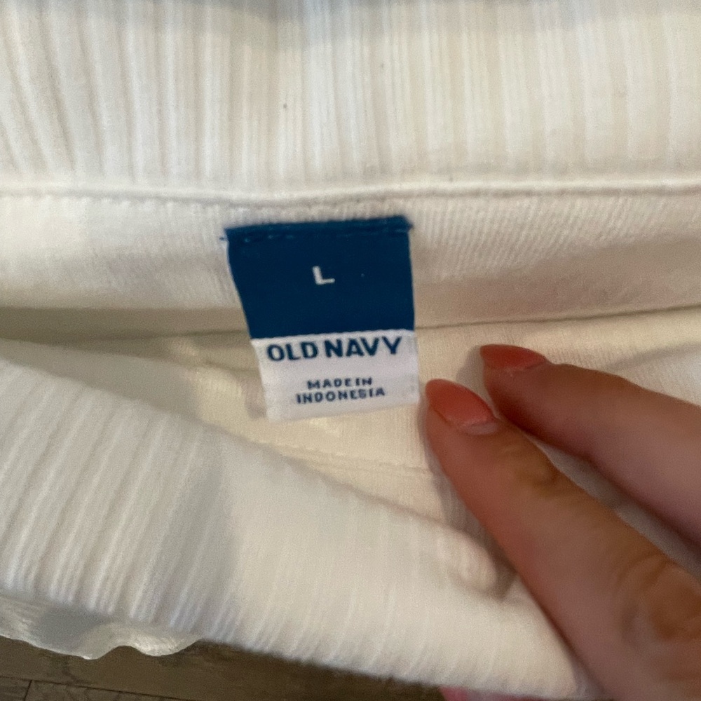 NWT Old Navy White Ribbed Off the Shoulder Top Size L - Picture 3 of 4